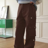 Doka Pocket Cargo Cotton Long Wide Pants