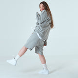 セミバギーフィットハーフパンツ/SEMI-BAGGYFIT HALF PANTS-MELANGE GREY