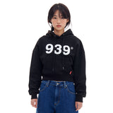939ロゴクロップフード / 939 LOGO CROP HOOD (BLACK)