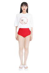 ドッグラッシュオーバーショートスリーブTシャツ/dog rash over short sleeve t-shirts (white)