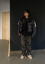 [UNISEX] Camouflage Fleece Wide Pants