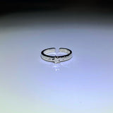 Silver star thin ring