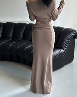 unbalanced twisted maxi long skirt