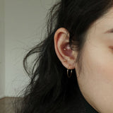 14Kゴールドボール3MMピアス/14K GOLD BALL 3MM EARRING_2COLOR (silicone clutch)