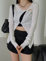エンジェル スリット Tシャツ / Angle slit T-shirt (2color)