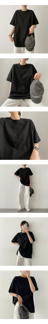 Standard Basic Plain Short-Sleeved Tee