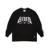 SIDE B OVERSIZED LONG SLEEVES T-SHIRTS WHITE / BLACK (4626279628918)