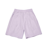 ワンタックワイドフィットショートパンツ/ONE TUCK WIDE FIT SHORT PANTS-LILAC