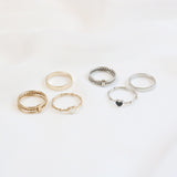 ムードハートレイヤードリング / Mood heart layered ring (2 color)