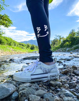 スマイルロゴレギンス / BBD BB Smile Logo Leggings (Black/White) (6564138549366)