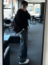 ドローダークブルーデニムパンツ / DROW DARK BLUE DENIM PANTS(ONE COLOR)