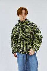 REVERSIBLE DOWN PADDING JUMPER  BLACK/DOT CAMO