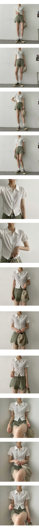 ラージエンブロイダリーツーウェイカラージップアップ / The Large Embroidered Two-Way Collar Zip-Up