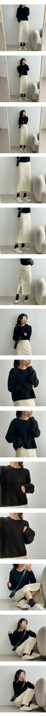ビランバックオープンロングスカート / Viran back open long skirt