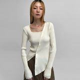 [MADE] Daan Square Neck Diagonal Knit