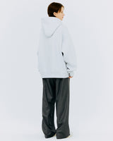 オーバーサイズタイポフーディー/OVER SIZE TYPO HOODIE-WHITE MELANGE