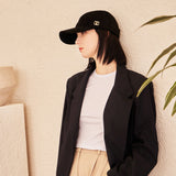 VA Square Suede Ball Cap / Black