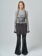 Pleats skirt_charcoal (6676836155510)