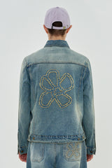 FLOWER DENIM JACKET