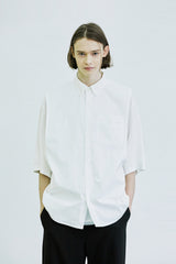 スクープスリーブレスナイロンシャツ＆Tシャツセット/scoop sleeveless nylon shirt & modal tshirt set white