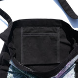 [Patchwork Canvas Bag] Reef Check - Navy (6625177763958)