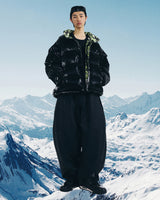 REVERSIBLE DOWN PADDING JUMPER  BLACK/DOT CAMO