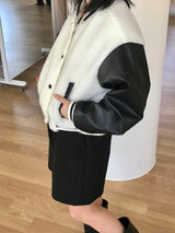 Blando fleece varsity jacket