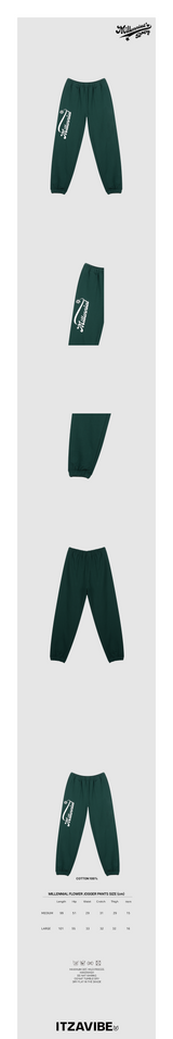 ミレニアルフラワージョガーパンツ / MILLENNIAL FLOWER JOGGER PANTS - GREEN