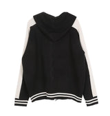 No.0390 varsity hood KNIT zip-up (3color)