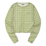 スモールチェリーシースルーパターンカーディガン / SMALL CHERRY SEE THROUGH PATTERN CARDIGAN [LIME]