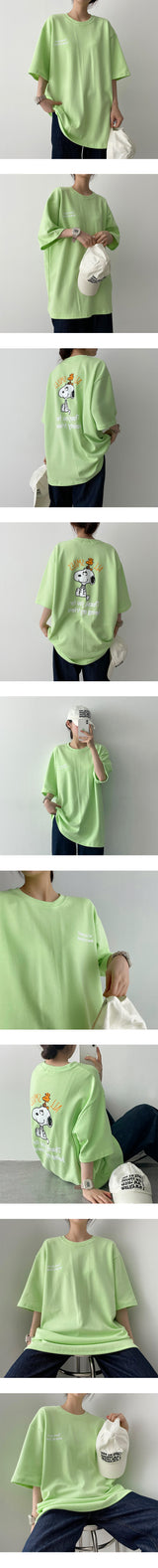 スマイルスヌーピーショートスリーブTシャツ / Smile Snoopy Short-Sleeved T-Shirt