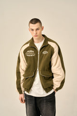 FLEECE PADDED JACKET - KHAKI