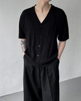 GL Twisted Doughnut Patterned Short-Sleeved Cardigan (5 colors)