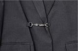 Buckle suit jacket - Charcol (4622118092918)