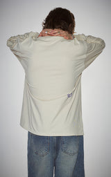  BLUR HEART LONG SLEEVE_BEIGE