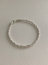[92.5silver] フラワーチェーンブレスレット