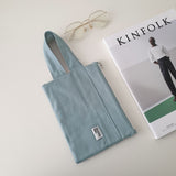  Oxford simple line strap pouch - skyblue gray