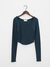 ベースラウンドクロップTシャツ / Base Round Crop T-shirt (5color)