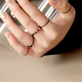 菊キュービッククリスタルリング10オールブラック/[CCNMADE] 菊 Cube Crystal Ring 10.ALL BLACK (6635910168694)