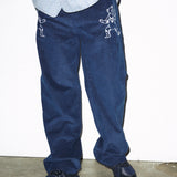 ナイトベア刺繡コーデュロイパンツ/KNIGHY BEAR EMBROIDERED CORDUROY PANTS