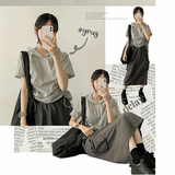 Tibshirring nylon string short-sleeved hood