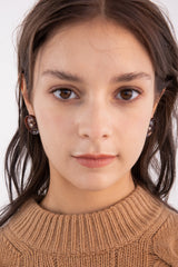 シグネイチャーボタンピアス/Merry,Motive signature button earring (Wine)