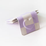 シェイプオブウォレット / 'shape of' wallet - purple check