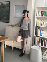 Dini Basic Wool Pintuck Winter Shorts