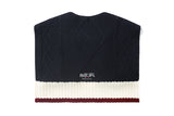ケーブルニットショールマフラー/CABLE KNIT SHAWL MUFFLER_NAVY