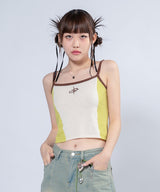 ナッシュ2カラーニットトップ / NASH 2 COLOR KNIT TOP _ LIME