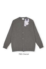 LMNラウンドネックケーブルカーディガン / LMN Round-Neck Cable Cardigan (9 colors)