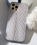 ウィンターロッグファブリックフォーンケース / Winter Log Fabric Phone Case