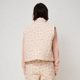 FLORAL PEDDING VEST, CREAM