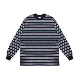 VZロゴビックオバーフィットボーダースリーブネイビー/VZ Logo Big Over Fit Boarder Long Sleeve Navy (6683344535670)